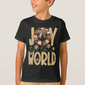 Joy To The World Jesus Christian Snowflake Christm T-shirt (Voorkant)