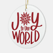 Joy To The World Keramisch Ornament (Links)