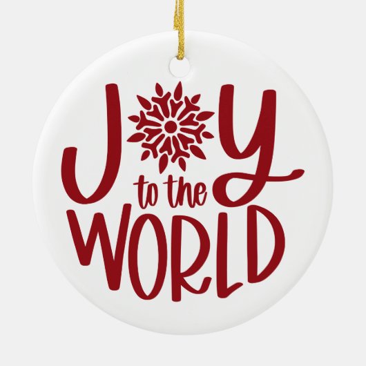 Joy To The World Keramisch Ornament (Achterkant)
