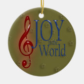 JOY to the World Keramisch Ornament (Voorkant)