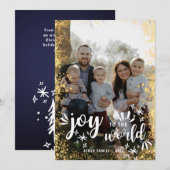Joy to the World Kerst Kaart Vakantie Kaart (Voorkant / Achterkant)