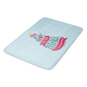 Joy to the World Kerstcitote Typografie Badmat (Gekanteld)