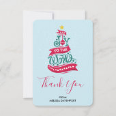 Joy to the World Kerstcitote Typografie Bedankkaart (Voorkant)