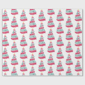 Joy to the World Kerstcitote Typografie Cadeaupapier (Vlak)