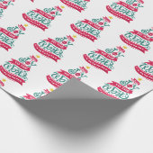 Joy to the World Kerstcitote Typografie Cadeaupapier (Hoek)