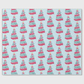 Joy to the World Kerstcitote Typografie Cadeaupapier (Vlak)