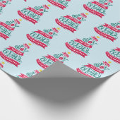 Joy to the World Kerstcitote Typografie Cadeaupapier (Hoek)