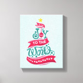 Joy to the World Kerstcitote Typografie Canvas Afdruk (Voorkant)
