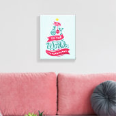 Joy to the World Kerstcitote Typografie Canvas Afdruk (Insitu (Woonkamer))