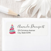 Joy to the World Kerstcitote Typografie Etiket (Insitu)