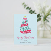 Joy to the World Kerstcitote Typografie Feestdagenkaart (Staand voorkant)