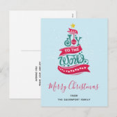 Joy to the World Kerstcitote Typografie Feestdagenkaart (Voorkant / Achterkant)