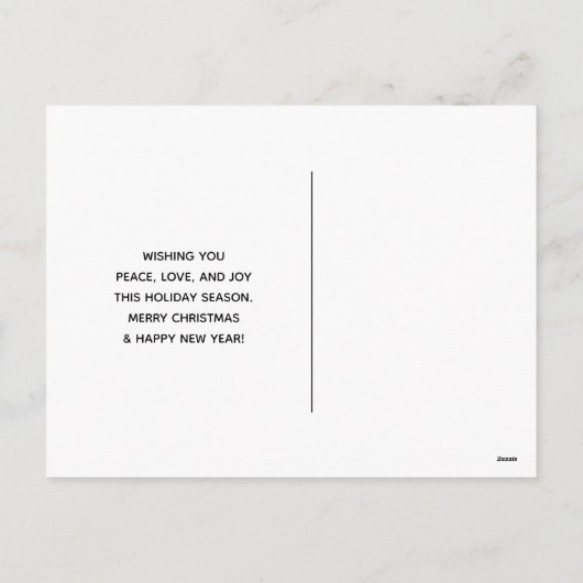 Joy to the World Kerstcitote Typografie Feestdagenkaart (Achterkant)