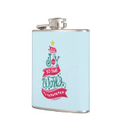 Joy to the World Kerstcitote Typografie Heupfles (Links)