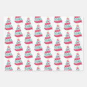 Joy to the World Kerstcitote Typografie Inpakpapier Vel (Voorkant 2)