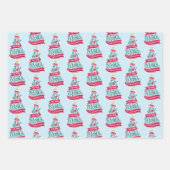 Joy to the World Kerstcitote Typografie Inpakpapier Vel (Voorkant 3)