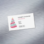 Joy to the World Kerstcitote Typografie Magnetisch Visitekaartje (Voorbeeld)