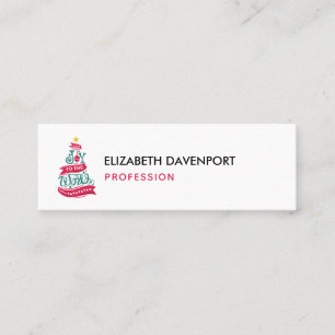 Joy to the World Kerstcitote Typografie Mini Visitekaartje