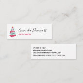 Joy to the World Kerstcitote Typografie Mini Visitekaartje (Voorkant / Achterkant)