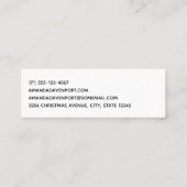 Joy to the World Kerstcitote Typografie Mini Visitekaartje (Achterkant)