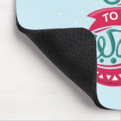 Joy to the World Kerstcitote Typografie Muismat (Hoek)