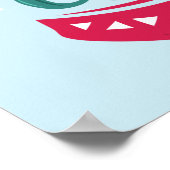 Joy to the World Kerstcitote Typografie Poster (Hoek)