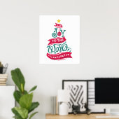 Joy to the World Kerstcitote Typografie Poster (Thuiskantoor)