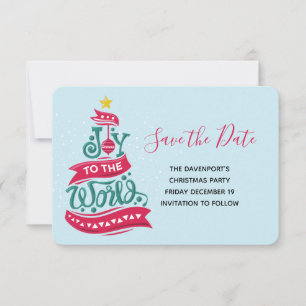 Joy to the World Kerstcitote Typografie Save The Date