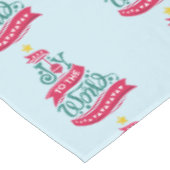 Joy to the World Kerstcitote Typografie Tafelkleed (Gekanteld)