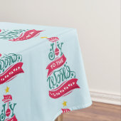 Joy to the World Kerstcitote Typografie Tafelkleed (Voorbeeld)