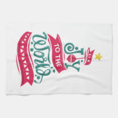 Joy to the World Kerstcitote Typografie Theedoek (Horizontaal)