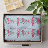 Joy to the World Kerstcitote Typografie Tissuepapier (Geschenk)