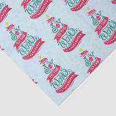 Joy to the World Kerstcitote Typografie Tissuepapier (Detail)