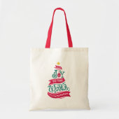 Joy to the World Kerstcitote Typografie Tote Bag (Voorkant)