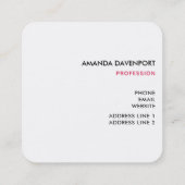 Joy to the World Kerstcitote Typografie Vierkante Visitekaartje (Achterkant)