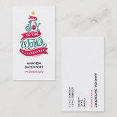 Joy to the World Kerstcitote Typografie Visitekaartje (Voorkant / Achterkant)