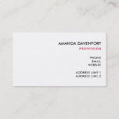 Joy to the World Kerstcitote Typografie Visitekaartje (Achterkant)