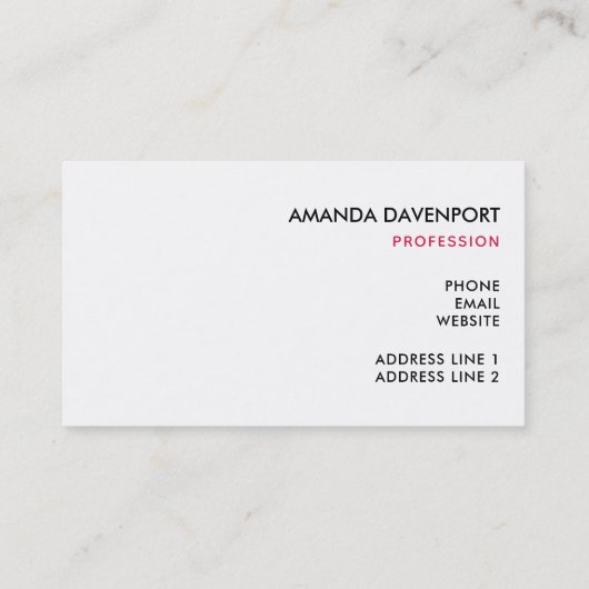 Joy to the World Kerstcitote Typografie Visitekaartje (Achterkant)