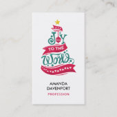 Joy to the World Kerstcitote Typografie Visitekaartje (Voorkant)