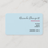 Joy to the World Kerstcitote Typografie Visitekaartje (Achterkant)