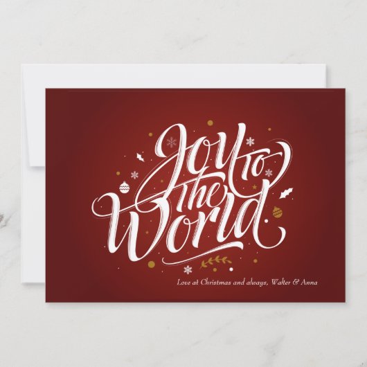 Joy To the World Kerstkaart (Voorkant)