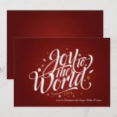 Joy To the World Kerstkaart (Voorkant / Achterkant)