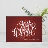 Joy To the World Kerstkaart (Staand voorkant)