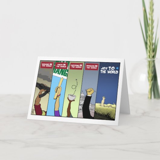 "Joy TO the World"-kerstkaart Feestdagen Kaart (Voorkant)