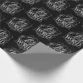 Joy To The World - Kerstkalligrafie Elegant Cadeaupapier (Hoek)