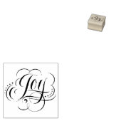 Joy to the World - kerstkalligrafie Lettering Rubberstempel (Gestempeld)