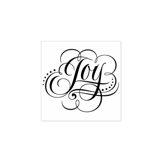 Joy to the World - kerstkalligrafie Lettering Rubberstempel (Afrduk)