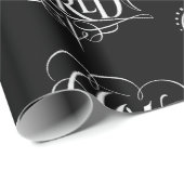 Joy To The World - Kerstkalligrafie Zwart Cadeaupapier (Rol Hoek)