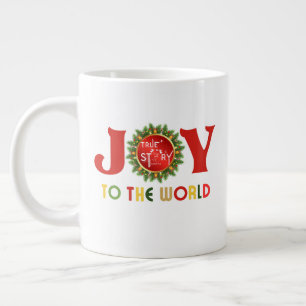 Joy to the World Kerstmis Wreath Grote Koffiekop