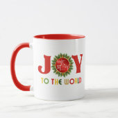 Joy to the World Kerstmis Wreath Mok (Links)